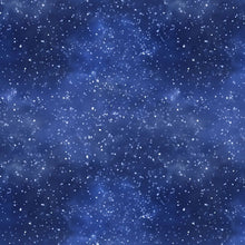 All Is Calm Winter Night Sky Cotton Fabric
