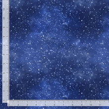 All Is Calm Winter Night Sky Cotton Fabric