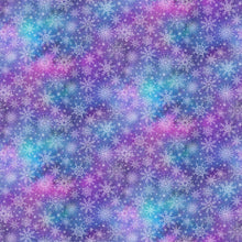 Angels on High Snowflakes Purple Multi Cotton Fabric