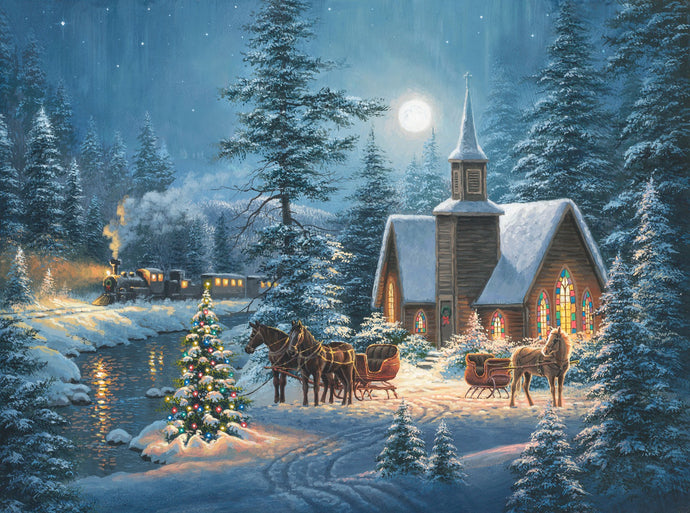 Silent Night By Abraham Hunter Digitally Printed Cotton Fabric Panel