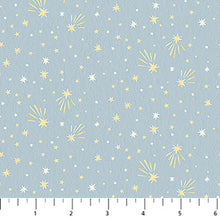 The Nativity Stars Blue Cotton Fabric