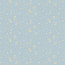 The Nativity Stars Blue Cotton Fabric