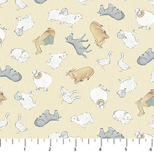 The Nativity Animal Toss Cream Cotton Fabric