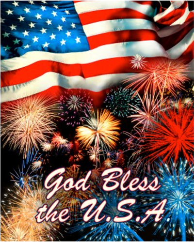 God Bless The USA Digitally Printed Cotton Fabric Panel