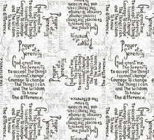 Prayer of Serenity Cotton Fabric