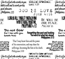 Bible Verses White Cotton Fabric