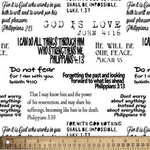 Bible Verses White Cotton Fabric