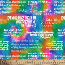 Bible Verses Rainbow Cotton Fabric
