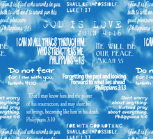 Bible Verses Clouds Cotton Fabric