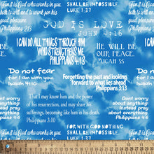 Bible Verses Clouds Cotton Fabric