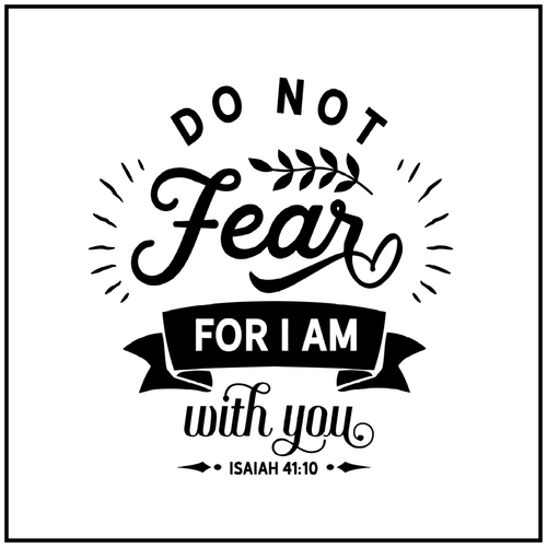 Do Not Fear Isaiah 41:10 6 inch Mini Fabric Panel