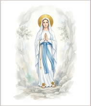 Our Lady of Lourdes Cotton Fabric Panel & Charm Squares Set