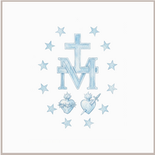 Our Lady of Grace Miraculous Medal Cotton Fabric Panel & Charm Squares Set