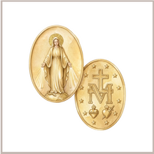 Our Lady of Grace Miraculous Medal Cotton Fabric Panel & Charm Squares Set