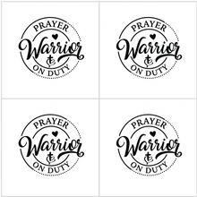 Prayer Warrior On Duty 3in Square Quilt Labels 10pc set