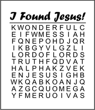 I Found Jesus Word Search Cotton Fat Quarter Panel