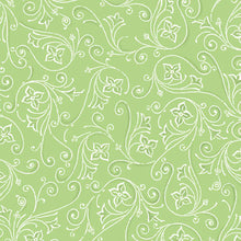 Fields of Faith Green Scroll Cotton Fabric