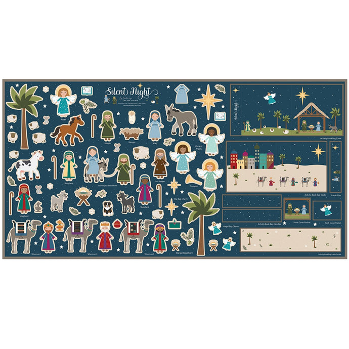 Silent Night Felt Nativity Activity Set Fabric Panel