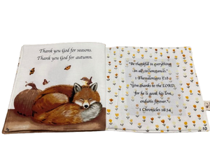 Hello Autumn Soft Book Cotton Fabric Panel
