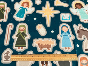 Silent Night Felt Nativity Activity Set Fabric Panel