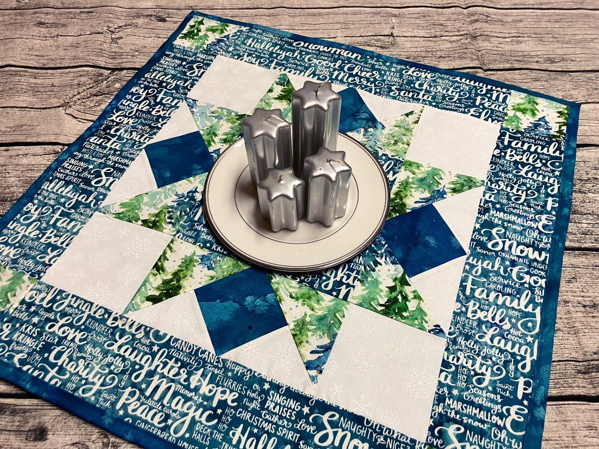 DIGITAL Floating Star Table Topper PDF Pattern – Heavenly Fabric Shop