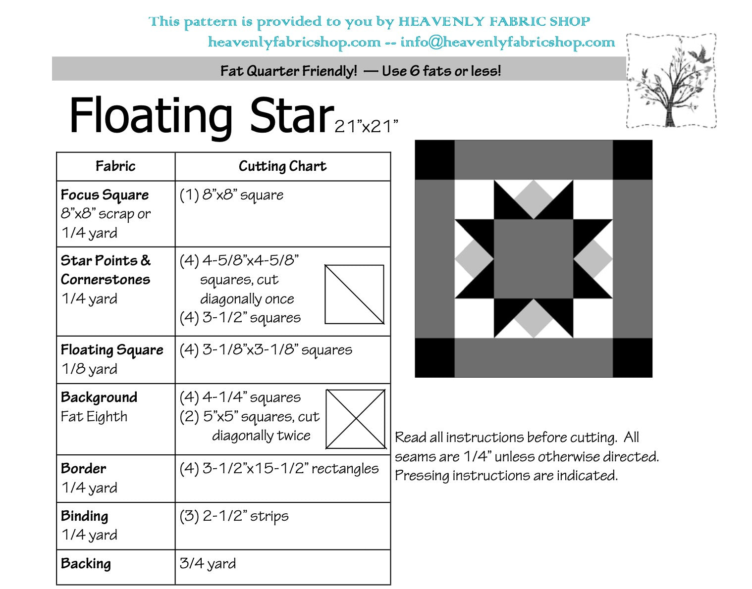 DIGITAL Floating Star Table Topper PDF Pattern – Heavenly Fabric Shop