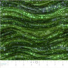 Gigi In The Garden Abstract Circles Green Cotton Fabric