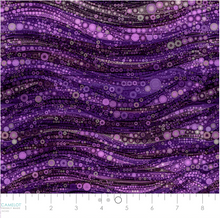 Gigi In The Garden Abstract Circles Purple Cotton Fabric