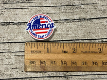 God Bless America Silicone Focal Bead