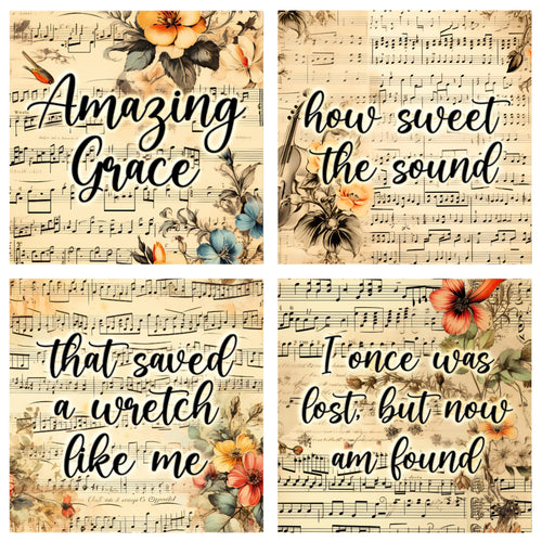 Amazing Grace 6 inch Mini Fabric 4 Panel set