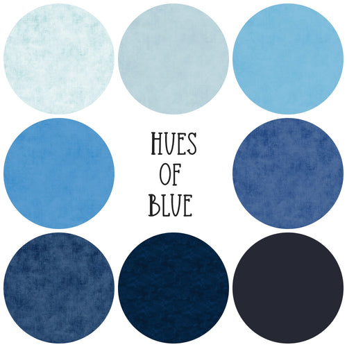 Hues of Blue Blenders Cotton Fat Quarter Bundle