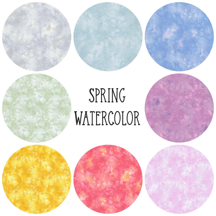 Spring Watercolor Blenders Cotton Fat Quarter Bundle