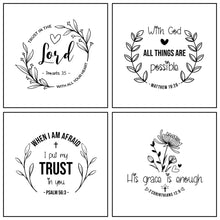 Heartlines Scripture Line Art 6 inch Mini Fabric 4 Panel set