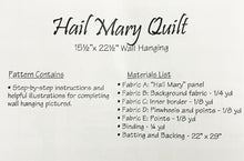Hail Mary Quilt Pattern & Fabric Panel Kit