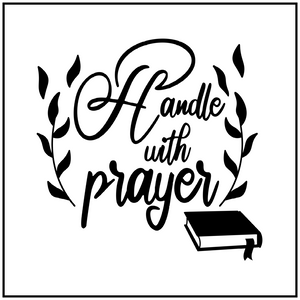 Handle with Prayer 6 inch Mini Fabric Panel