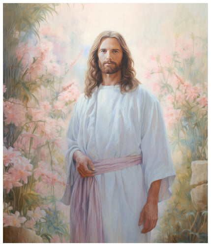 Jesus in the Garden Cotton Fat Quarter Panel