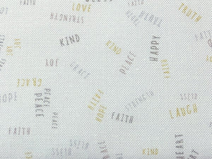 Mini Medley Faith Words Cotton Fabric