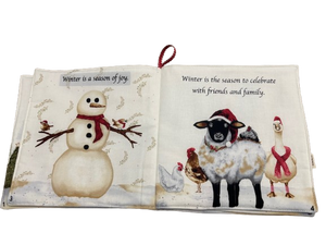 Hello Winter Soft Book Cotton Fabric Panel