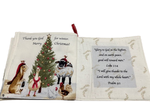 Hello Winter Soft Book Cotton Fabric Panel