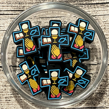 Symbols Cross Silicone Focal Bead