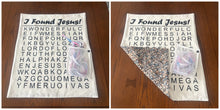 I Found Jesus Word Search Cotton Fat Quarter Panel