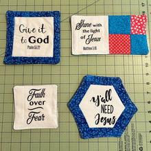 Inspired Words of Faith Charm Square Fabric Panel
