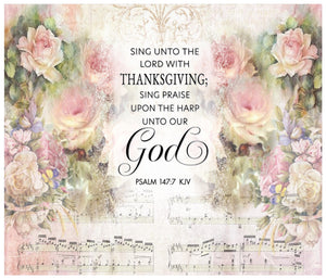 Sing Unto The Lord Psalm 147 Cotton Fat Quarter Panel
