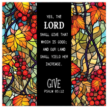 Fall Stained Glass Scripture Verse 6 inch Mini Fabric 5 Panel set