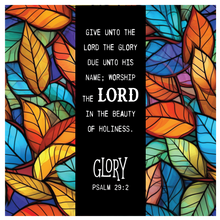 Fall Stained Glass Scripture Verse 6 inch Mini Fabric 5 Panel set