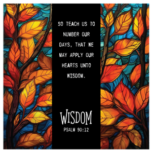 Fall Stained Glass Scripture Verse 6 inch Mini Fabric 5 Panel set