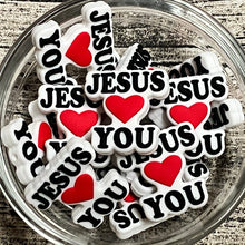 Jesus Loves Me Silicone Focal Bead