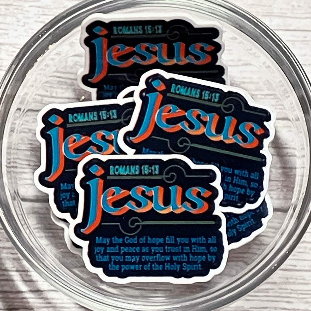 Jesus Romans 15:13 Planar Resin Flatback