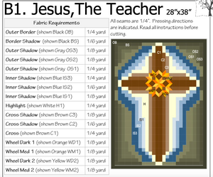 DIGITAL Jesus the Teacher Wall Hanging PDF Pattern