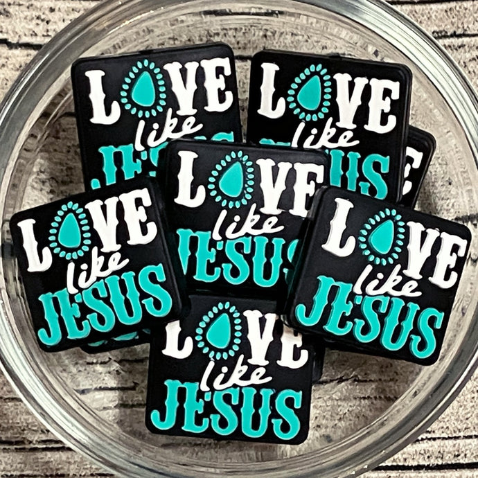 Love Like Jesus Silicone Focal Bead